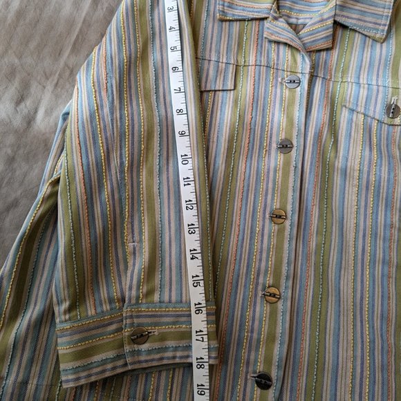 Christopher & Banks Jacket in Multi Color Stripes and Textures - Picture 9 of 10